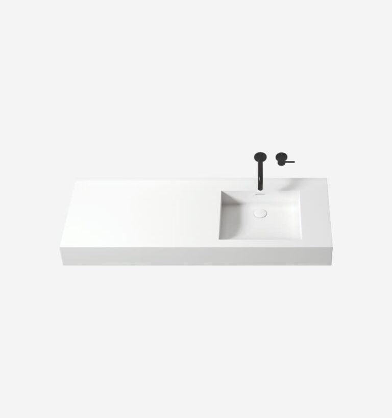 Geo Right Single Vanity - Clay Brook